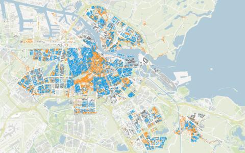 Prijsplafond - oranje buurten hebben geschat hoger verbruik