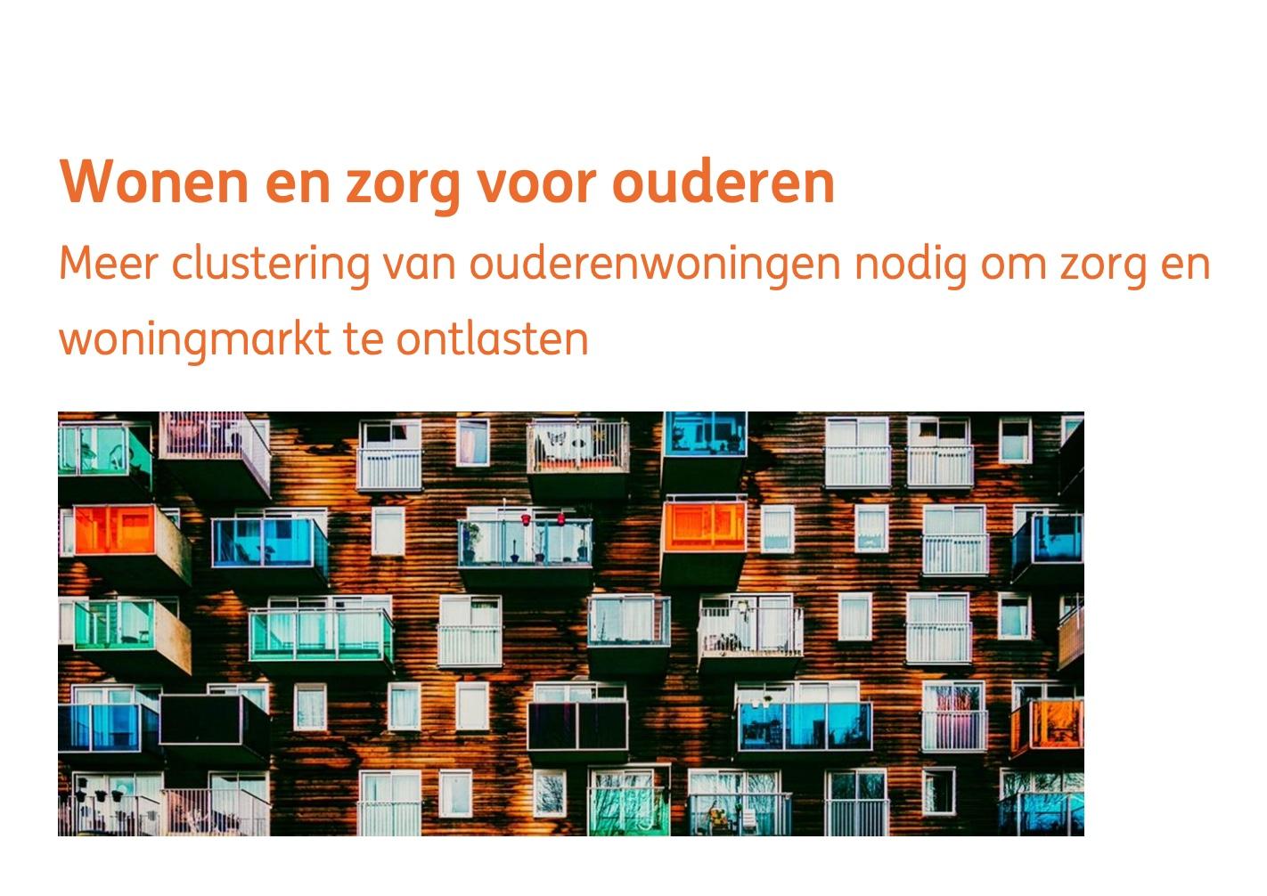 ING Rapport Wonen en zorg voor ouderen