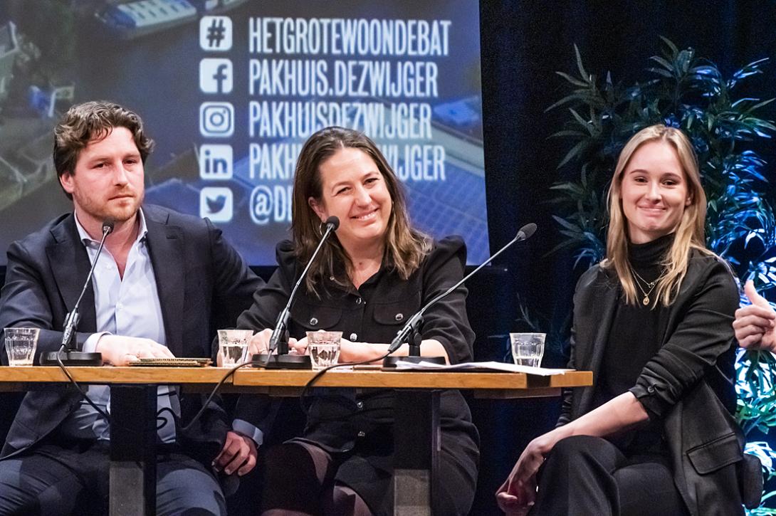 Reinier van Dantzig (D66), Marjolein Moorman (PvdA)  en Juliet Broersen (Volt)