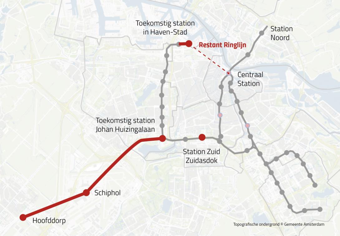 MIRT 2023 - schets doortrekken metrolijnen