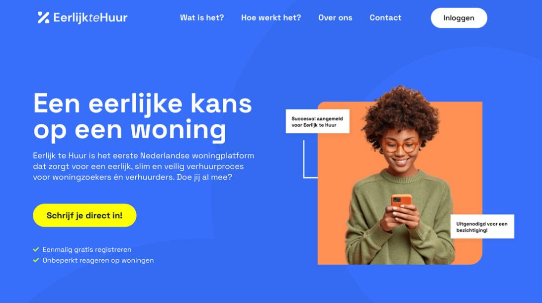 Homepage Eerlijke Huur (Rotterdam)