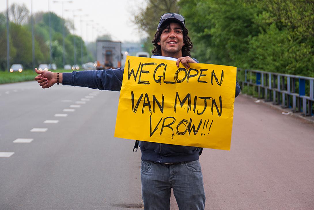 Lifter aan de Gooiseweg, april 2009