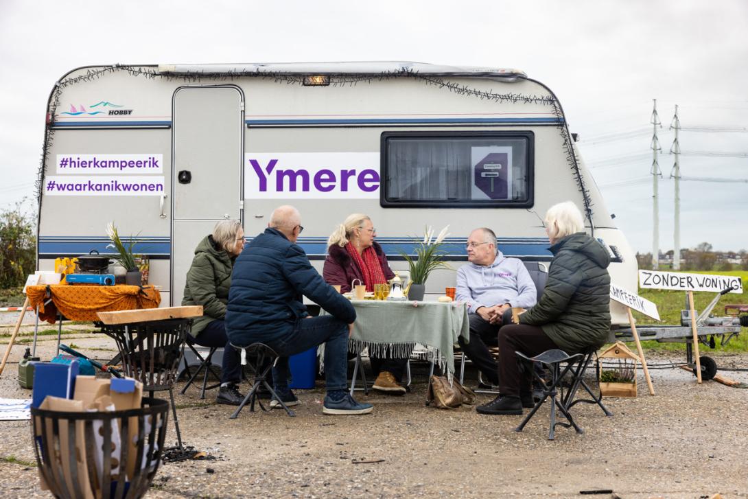 Erik Gerritsen (Ymere) kampeert om aandacht te vragen voor woningtekort 